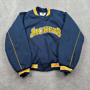 VTG Jackets Warmupsuits Coat Adult XX Large Blue Yellow Full Zip Athletic Coat